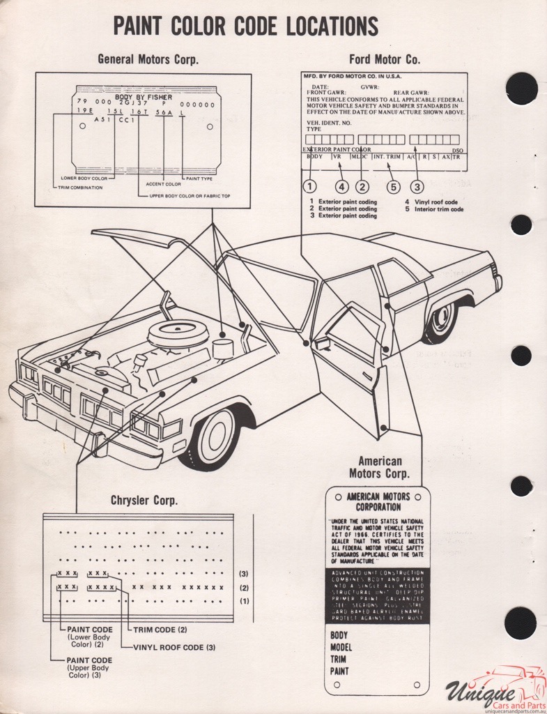 1981 Ford Paint Charts Sherwin-Williams 6